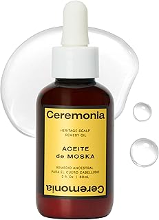 Ceremonia Aceite de Moska Hair Oil Heritage Scalp Remedy Serum Nourishing and Balancing Pre-Shampoo Treatment, 2 Fl Oz | 60 Ml