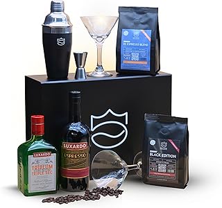King's Coffee | Espresso Martini Box | Premium Cocktail Geschenkset für Kaffeeliebhaber| DIY Kit mit Kaffee & vielfältigen Zubehör | Perfektes Männer & Frauen Geschenk | Bar-Qualität für Zuhause