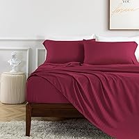 Vista 295 de HENGWEITEXT 18 Inch Cal King Sheets Deep Pocket,4 Piece Sheet Set Breathable and Cooling,Microfiber Sheet Set Deep Pocket,Wrinkle Free Shrinkage &