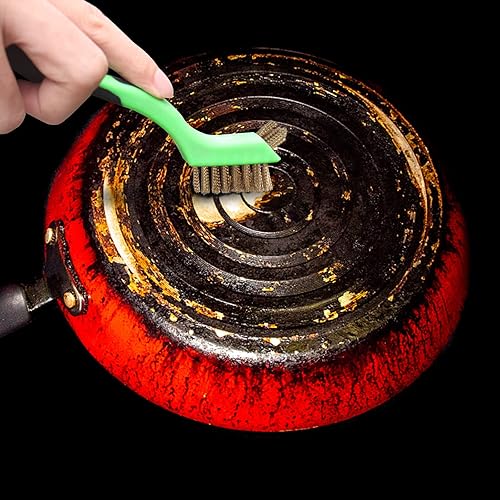 Miniatura 5 de Wire Brush Set for Cleaning,5 Pack Small Stainless SteelBrassNylon Brushes with Different Types Scraper for Dirt ,Paint and Rust Remover,Soft Curved