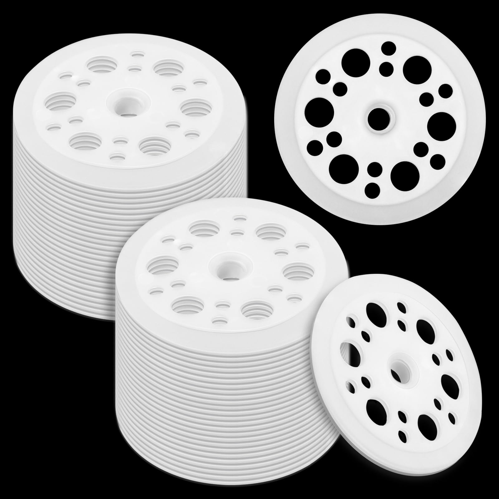 Photo 1 of 100 Pcs 1.77 Inch Plastic Washers - 45mm Polypropylene Foam Board Fasteners, Insulation Washers for Fixing and Fastening Rigid Foam and Load Spreading (A, 100)