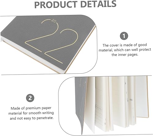 Miniatura 5 de Tofficu 3 Pcs 2022 Agenda Book Ruled Notebook 2022 Planner Notebook Monthly Yearly Planner Notebook To Do List Planner Agenda Notebook 365 Daily