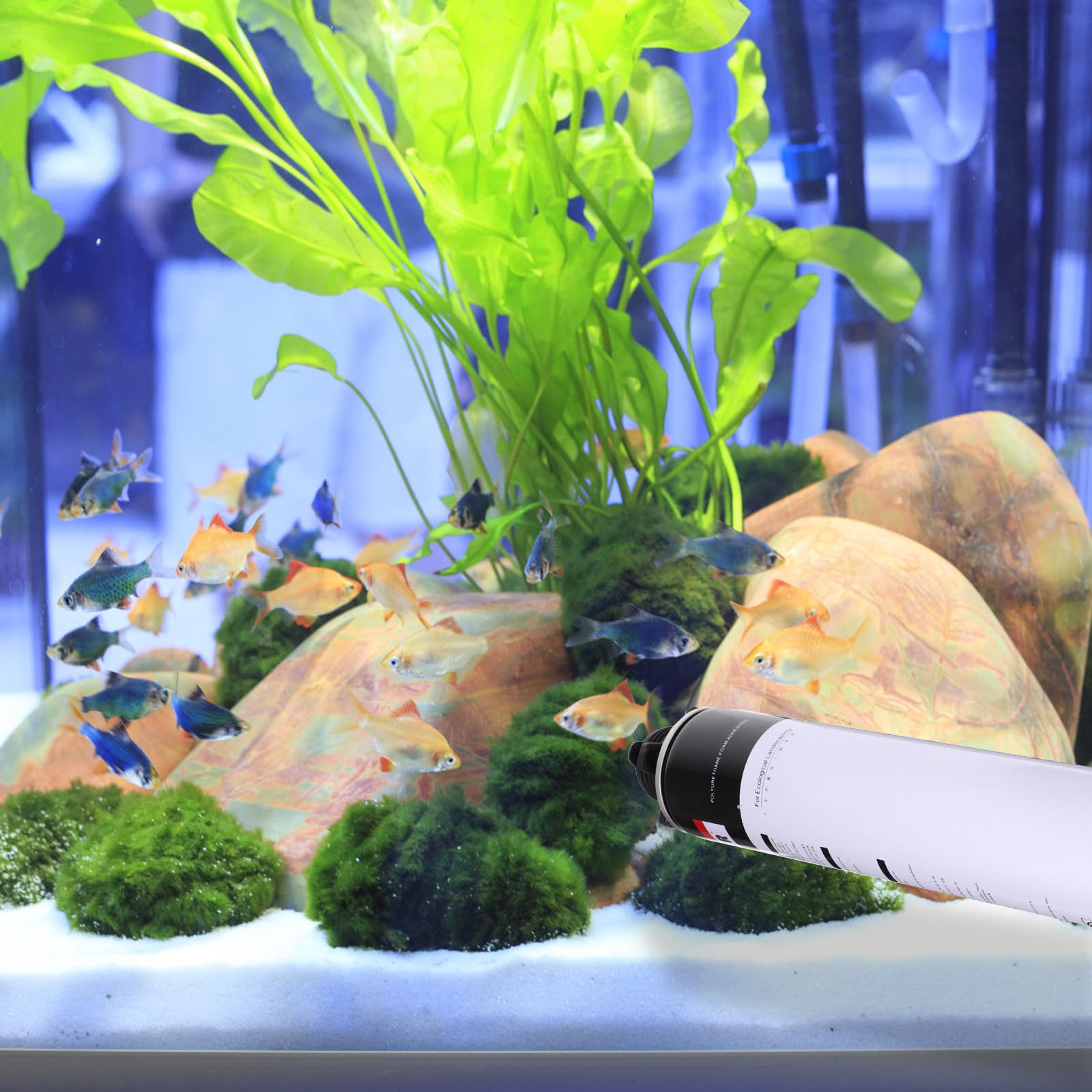 Colla Poliuretanica per Acquario 900ml per Muschio, Piante e Pietre