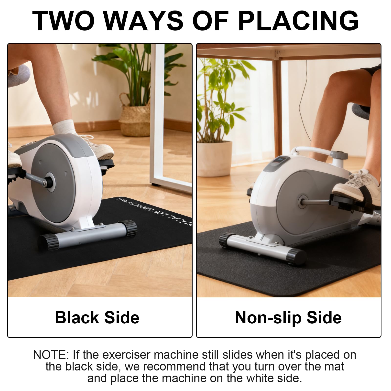Tappeto Tapis Roulant PVC Spesso, Tappetino Antiscivolo per Palestra in Casa, Tappetino Rulli Bici Fonoisolante Tappetino Antiscivolo per Bicicletta Ellittica per Tapis Roulant Cyclette Ellittica