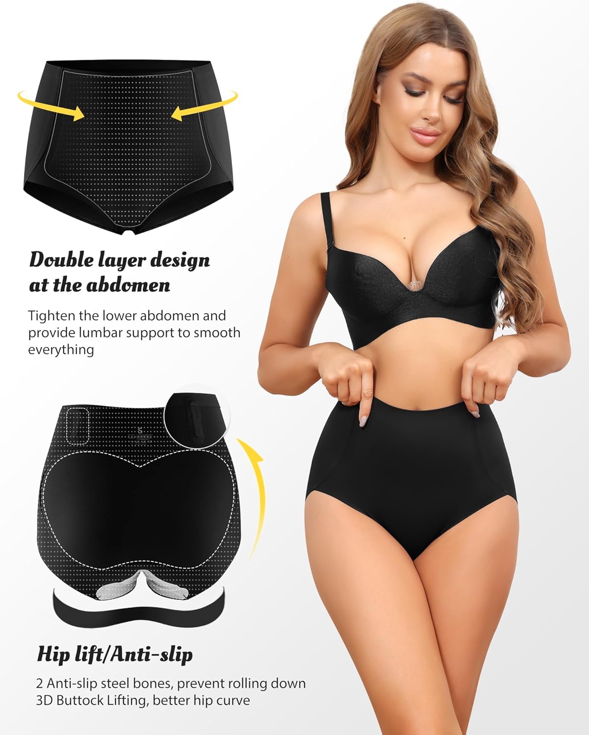 LEVAO Shapewear Women Tummy Control Underwear - Seamless High Waist Shaper Panties Full Coverage Moderate Shaping Briefs - Image 6