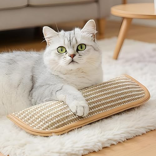 Miniatura 4 de Catnip Toys, Catnip Pillows for Cats, Sisal Scratching Pad Kit for Teeth Care Kitten Training Play, Interactive Household Toy Small Medium Breed