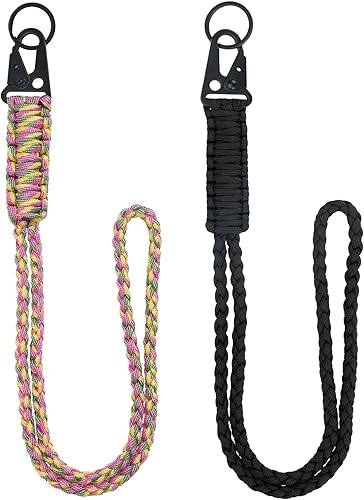 Llavero de cuerda de paracaídas resistente, collar de paracaídas, llavero para teléfono celular, silbatos correa trenzada para muñeca