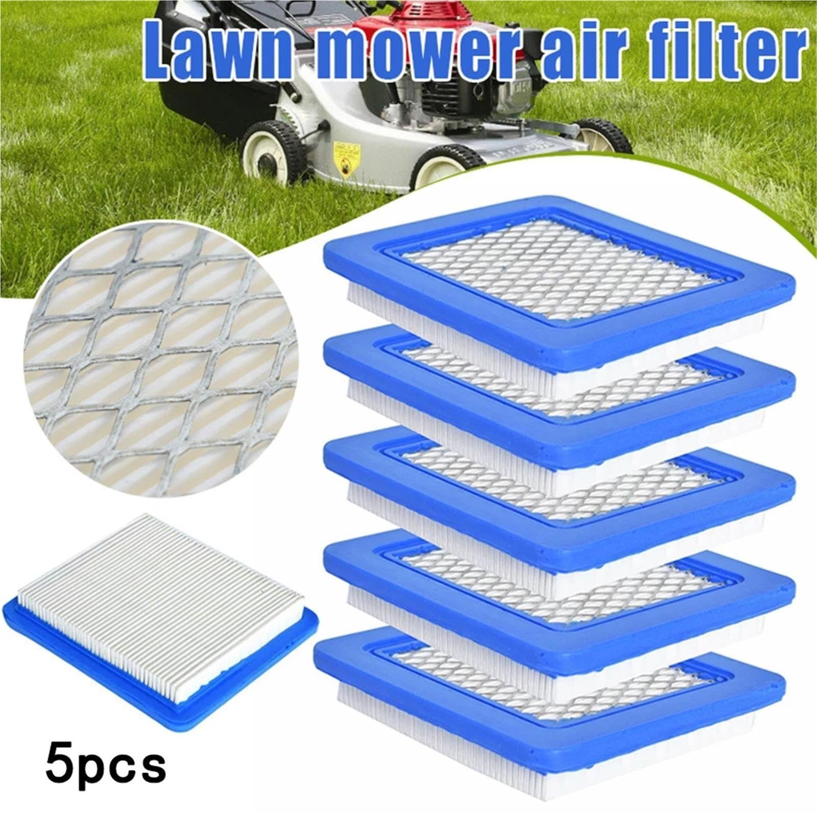 Filtro De Aire For Cortacésped, 5 Uds., B/S 491588 399959 491588S