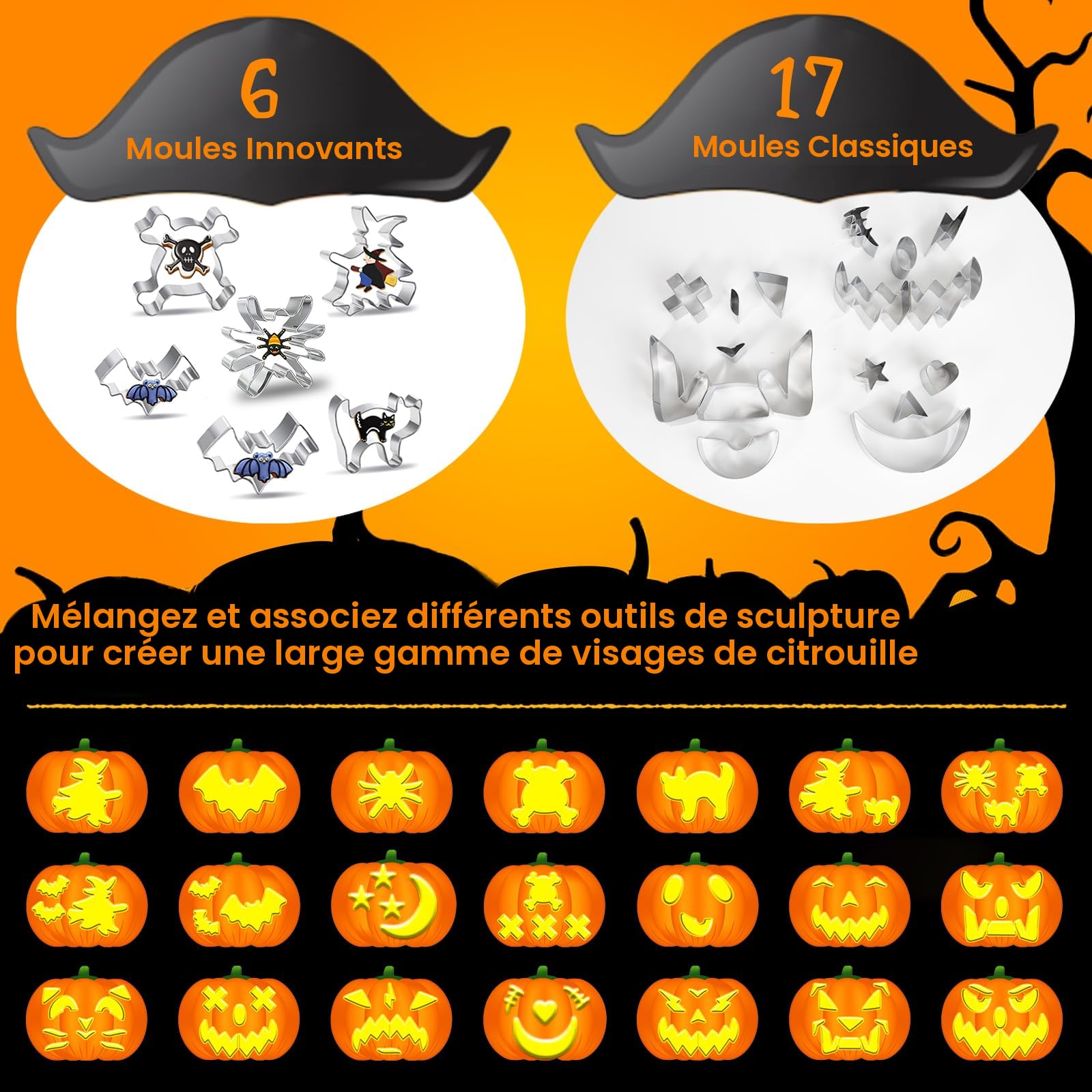 Kit De Sculpture De Citrouille Pour Halloween - Couteau Pour Enfants Et Adultes~p150279221 Kit De Sculpture De Citrouille Pour Halloween - Couteau Pour Enfants Et Adultes~p150279221