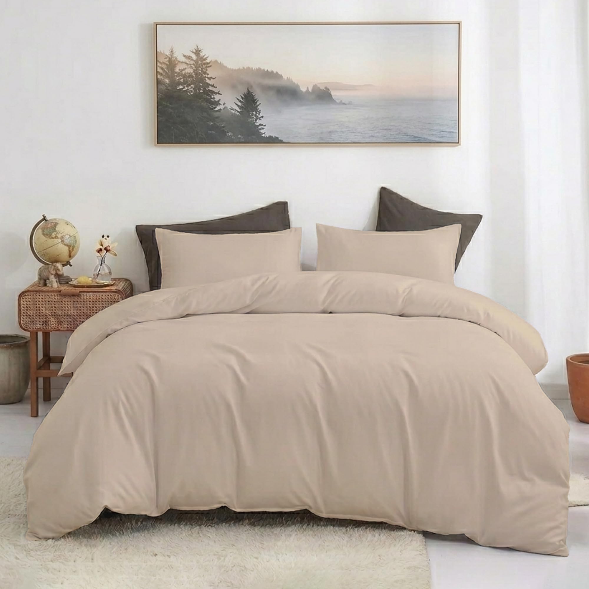 100% Egyptian Cotton Single 2PC Duvet Cover Set, Super Soft Set โ image 1