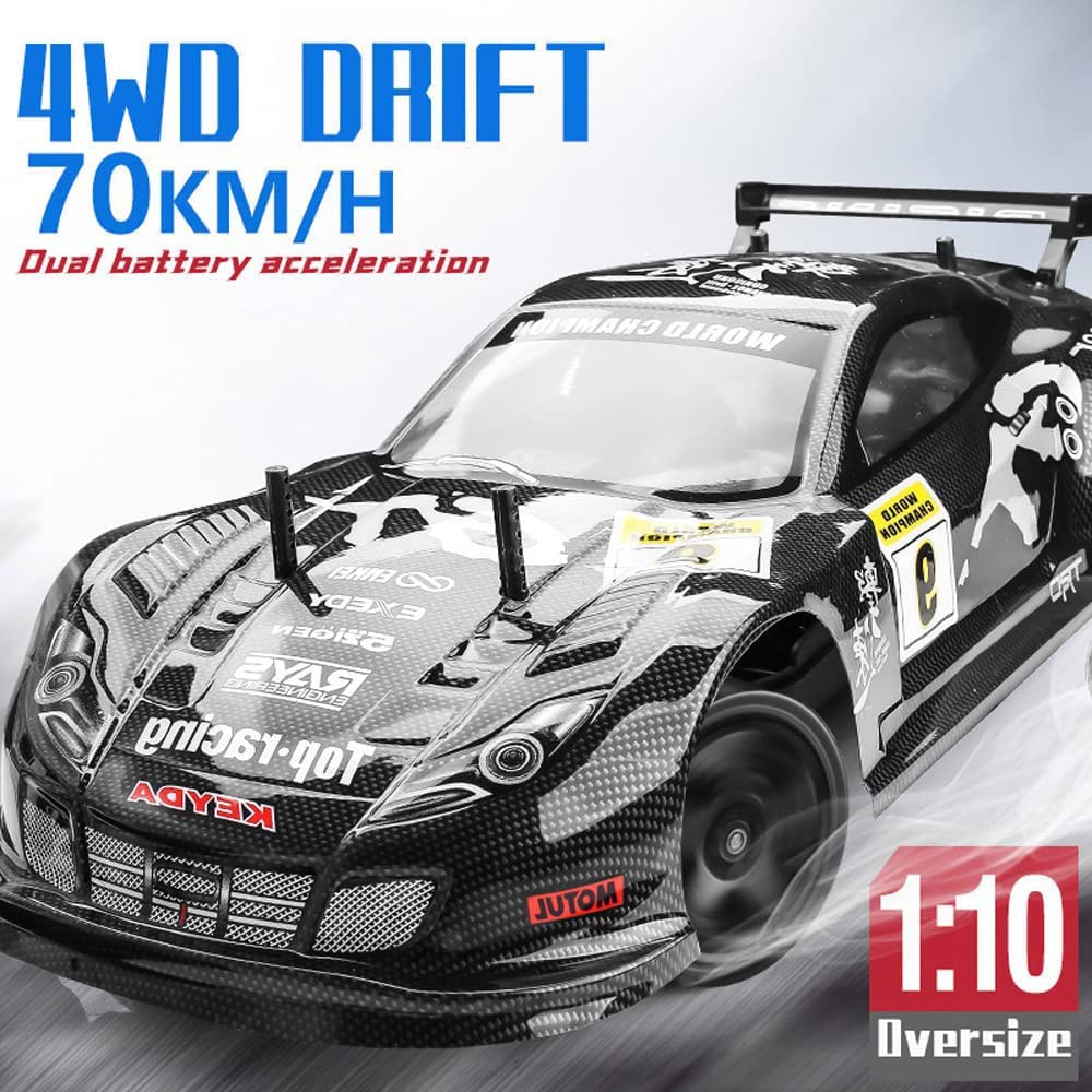 WOLWES RC Buggy 2.4Ghz Camion RC Elettrico da Arrampicata, Auto Telecomandata da Corsa alla Deriva Veloce 70 km/h, Veicolo RC Fuoristrada 4WD con Due Batterie, Macchinine Regalo per Ragazzi E Adulti