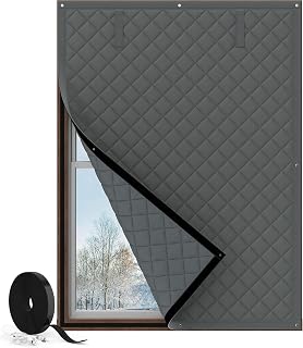 Augblinds Thermal Window Insulation for Winter, 48 x 66 Inch, Gray