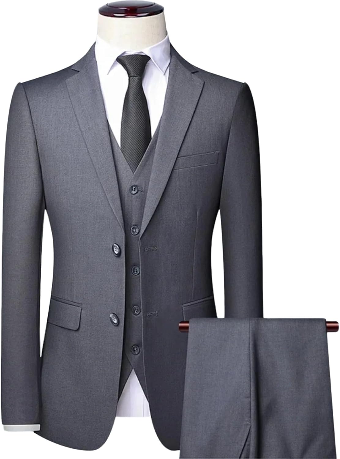 Tuxedo Suits for Men Slim Jackets 3 Pieces Blazer Vest Pants Set Men's Suits for Wedding