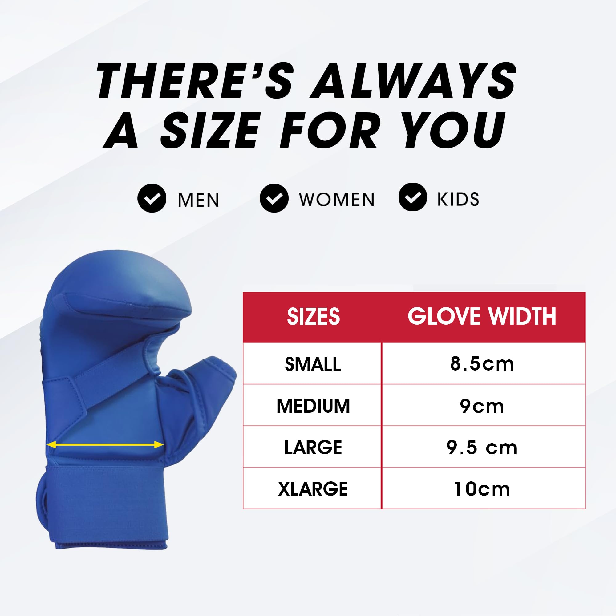 Adidas Guanti da Karate con Pollice, WKF