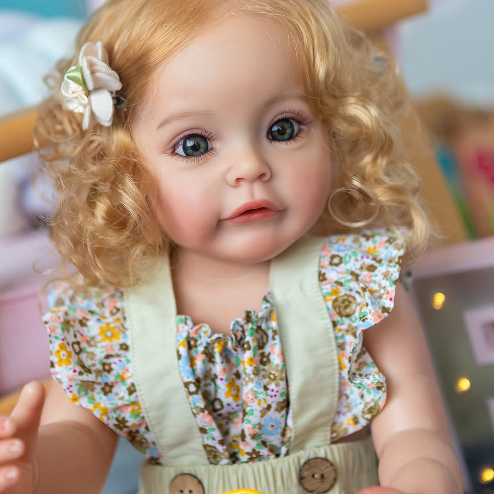 Amazon.com: Pinky Reborn 22 Inch Reborn Baby Dolls Soft Silicone  display picture 1