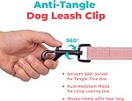 Voyager Reflective Dog Leash with Neoprene Handle, 5ft Long, Supports Small, Medium, and Large Breed Puppies, Cute and Heavy Duty for Walking, Running, and Training - Pink (Leash), S