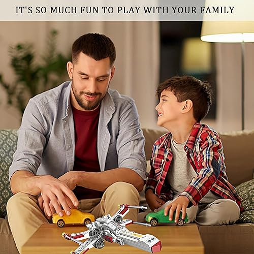 Miniatura 5 de Juego de bloques de construcción de avión compatible con Lego, 134 piezas de avión Starfighter juguete para niños de 6 7 8 9 10 años en adelante