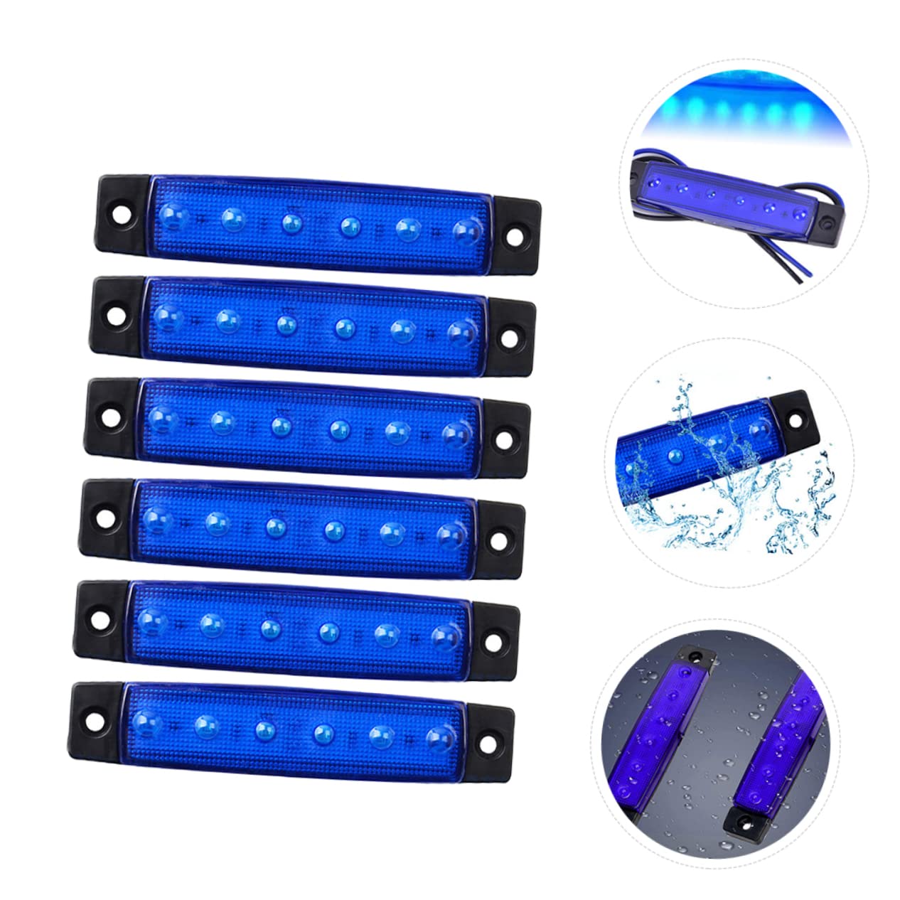 YARNOW 3 Set Di Per Barche Marine in Abs A Risparmio Energetico 2 Fili A Led A Bassa Temperatura Per La Navigazione in Barca 6 Pezzi * 3