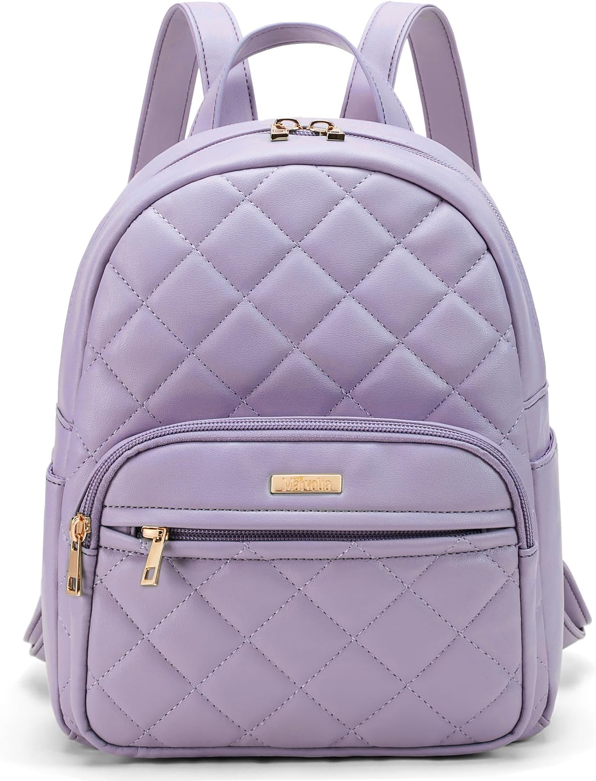 Marvolia Mini Backpack for Women - Vegan Leather Small Backpack Fashion Backpack Purse for Travel Work Shopping, Light Blue, Small, Modern