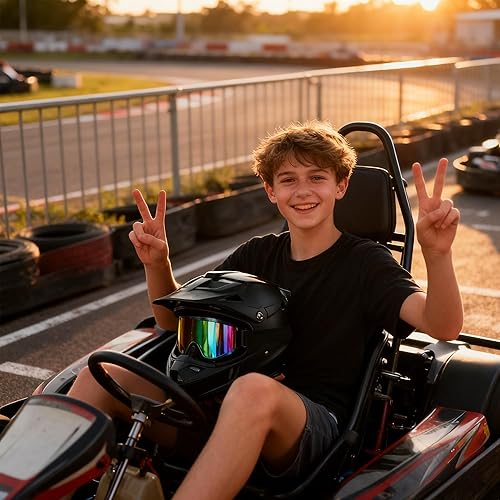 Miniatura 5 de Casco de motocross y ATV para niños de 4 a 16 DOT, casco de motocicleta de cara completa para cuatro ruedas, motocross, BMX. MXUTV, moto de nieve,