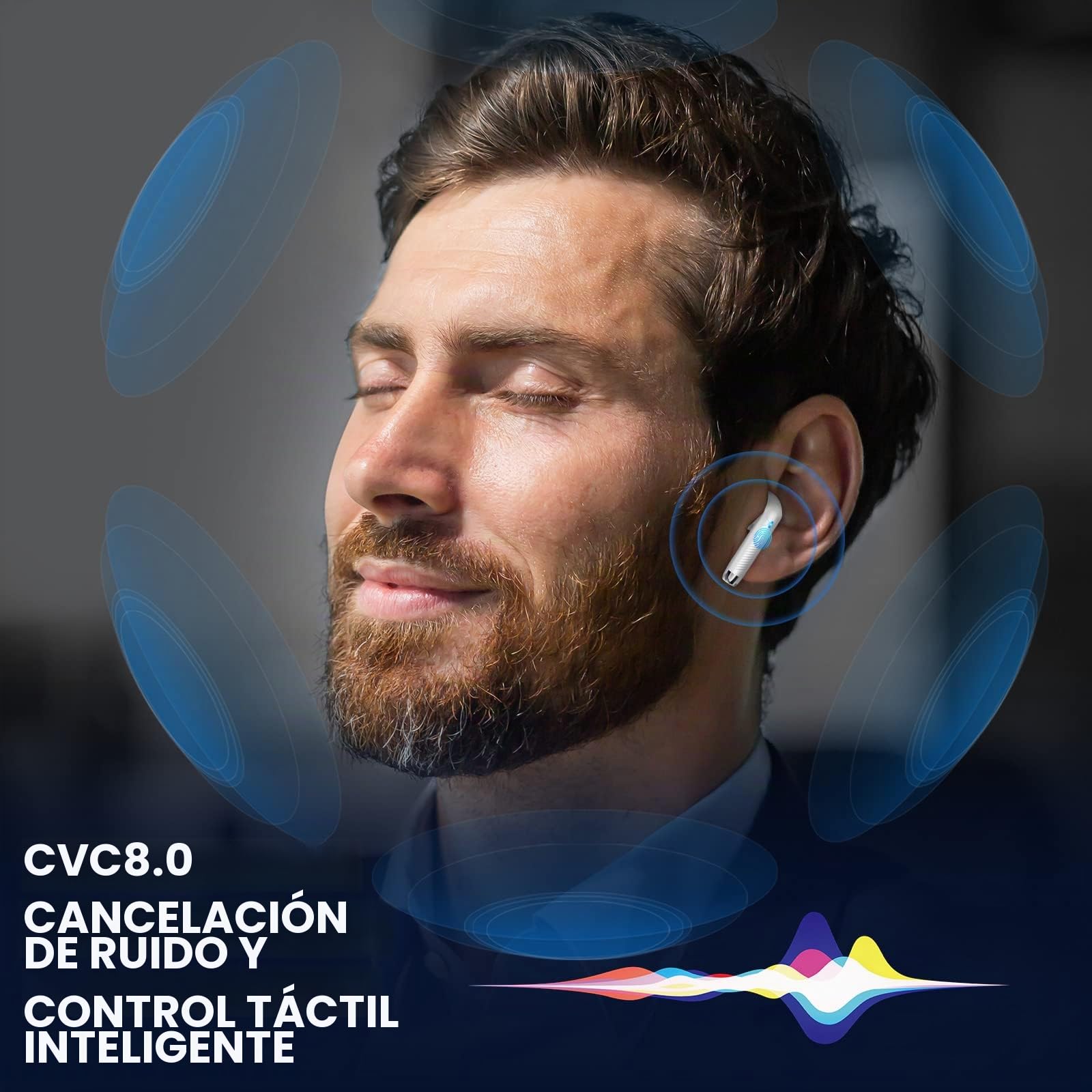 2026 Auriculares Inalámbricos Bluetooth 5.4, Auriculares Inalámbrico 40H | HiFi Estéreo, 4 ENC Cancelación de Ruido Micrófonos, Cascos Inalámbricos, Carga Rápida USB-C, Audifonos IP7 Impermeable