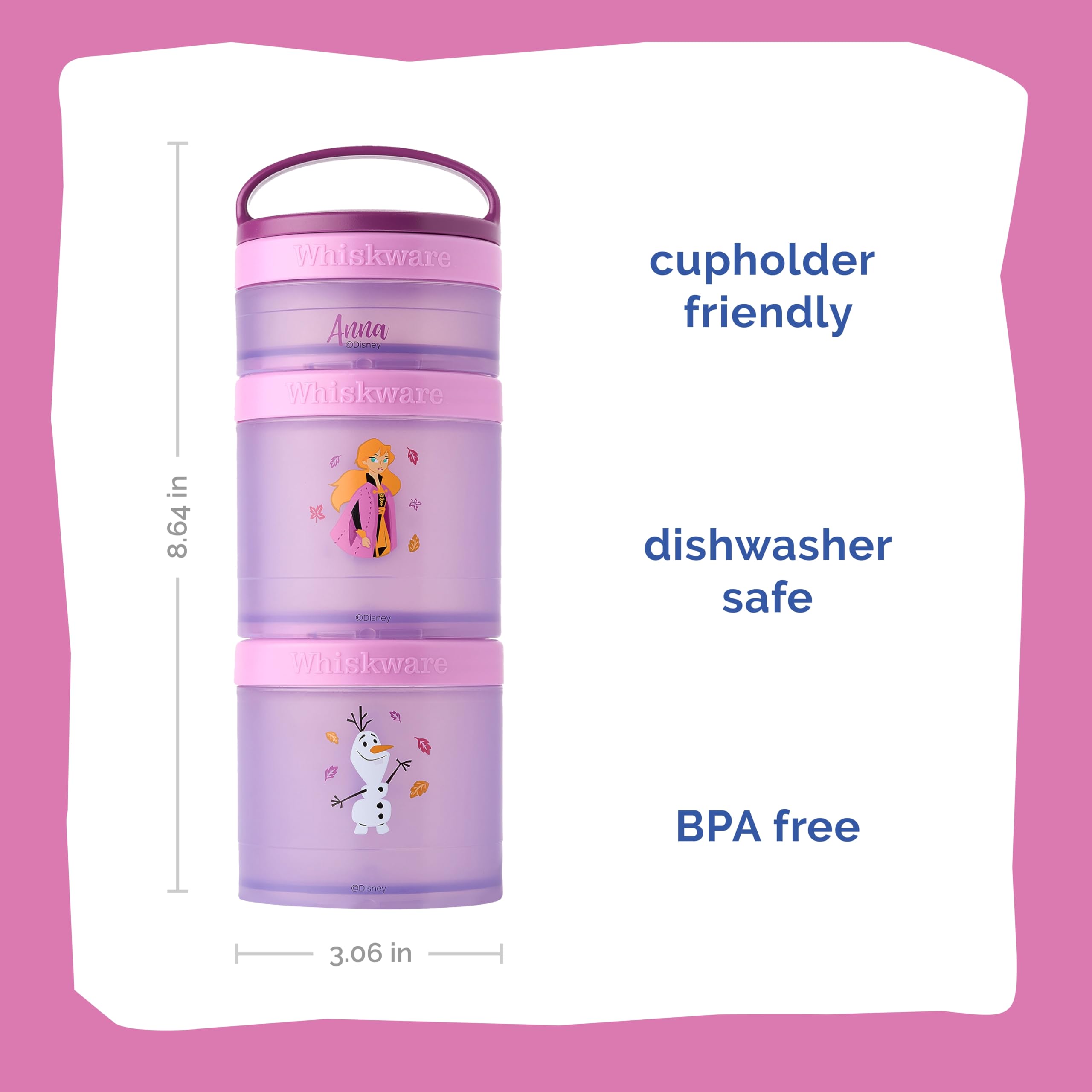 Disney - 鈴華⭐️ Amazon.com: Whiskware Disney Princess Frozen, Stackable Snack