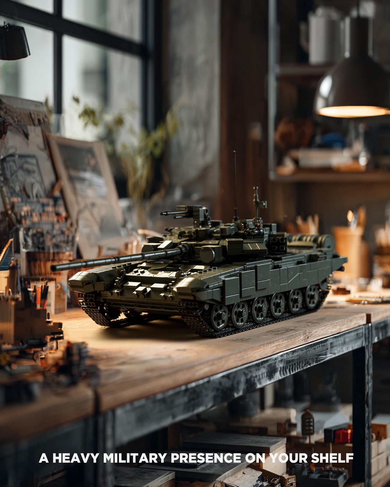 Nifeliz T-90A Military Tank Building Set for Adults Military Main Battle Tank Model with Details - Image 2