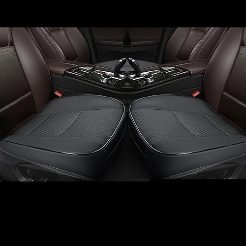 DINKANUR 2 fundas de asiento delantero para automóvil, fundas de asiento delantero de piel sintética, protector de asiento delantero que funciona DINKANUR 2 fundas de asiento delantero para automóvil, fundas de asiento delantero de piel sintética, protector de asiento delantero que funciona