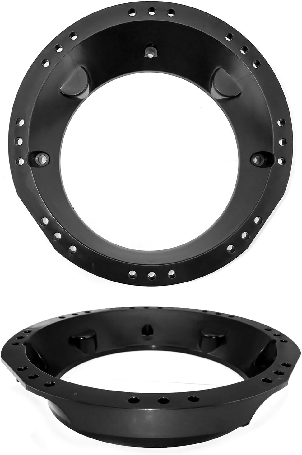 98-13 Harley Speaker Bundle: 2X of Kicker 6.5" Inch 240 Watts 2-Way DS-Series Black Car Stereo Coaxial Speakers + Mounting Rings for Motorcycles + Enrock 50 Ft 16G Speaker Wire