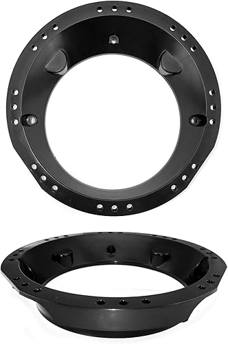 Miniatura 3 de Paquete de altavoces Harley 98-13 2X de Kicker de 6.5 pulgadas, 240 vatios, serie DS, altavoces coaxiales negros para automóvil + anillos de montaje