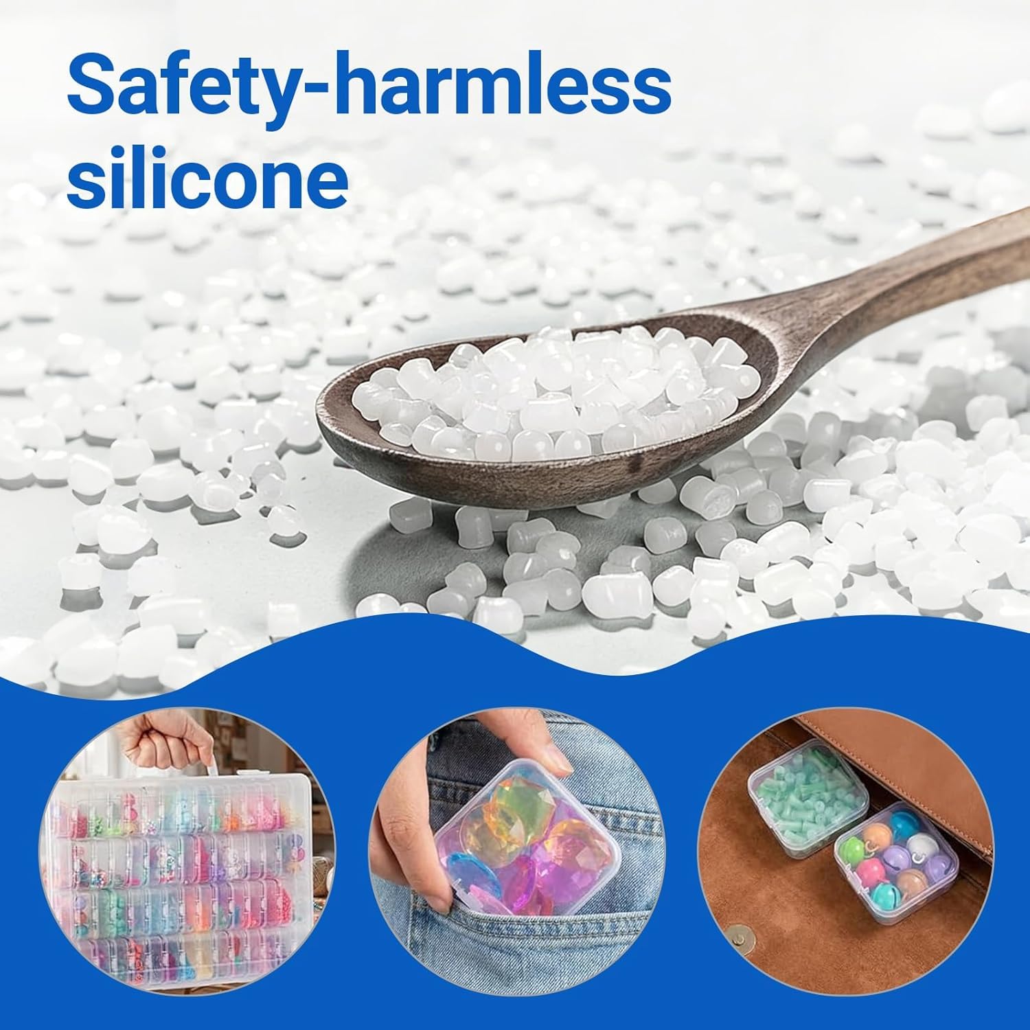 Bead Organizer Box, 60 Pcs Small Clear Storage Boxes with Large Craft Case with Handle, Mini Plastic Portable Containers for Jewelry Making, Crafts, Diamonds DIY, Seed, Screws Seeds, Small Parts