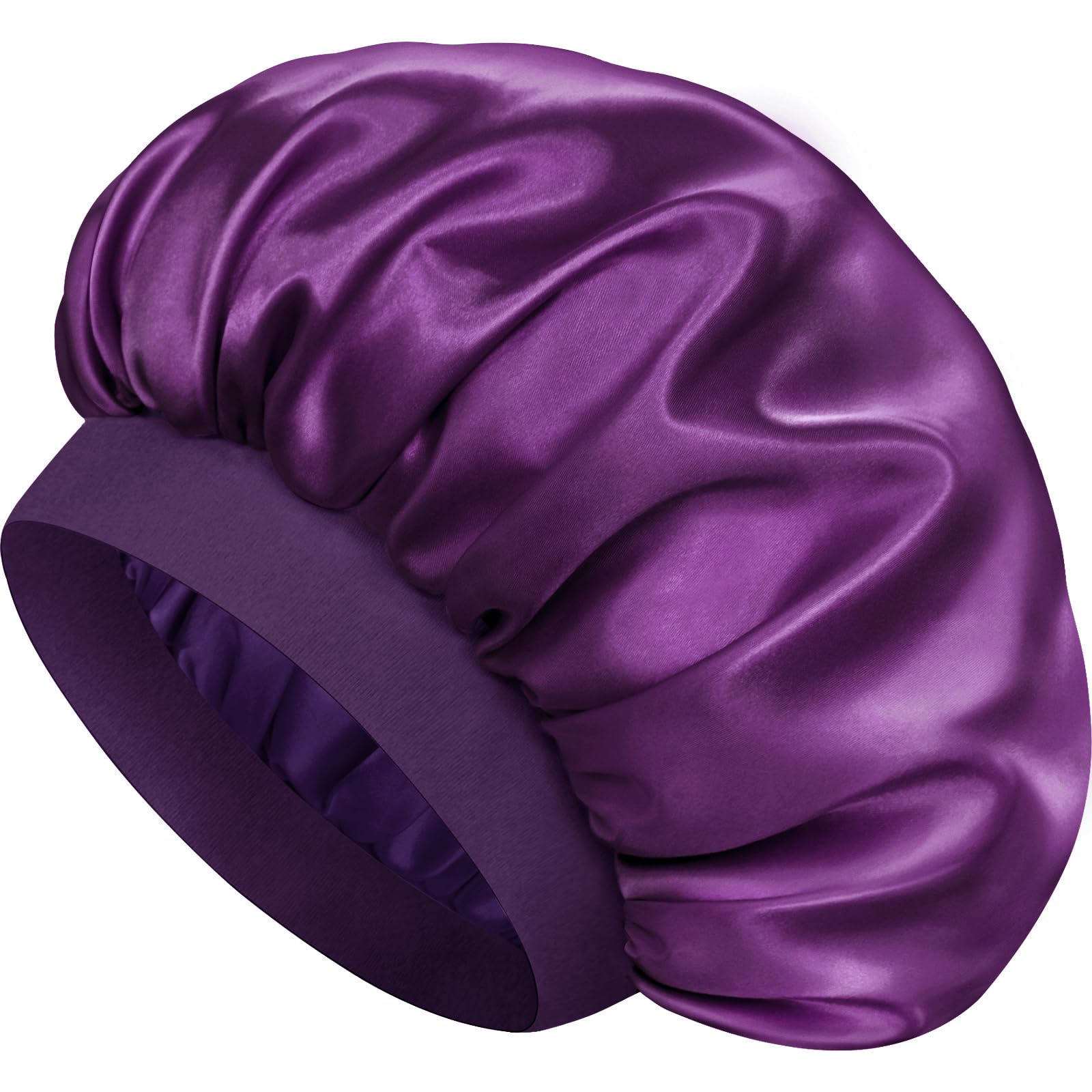 Satin Silk Bonnet for Hair, Double Layer Sleep Cap for Men &amp; Women