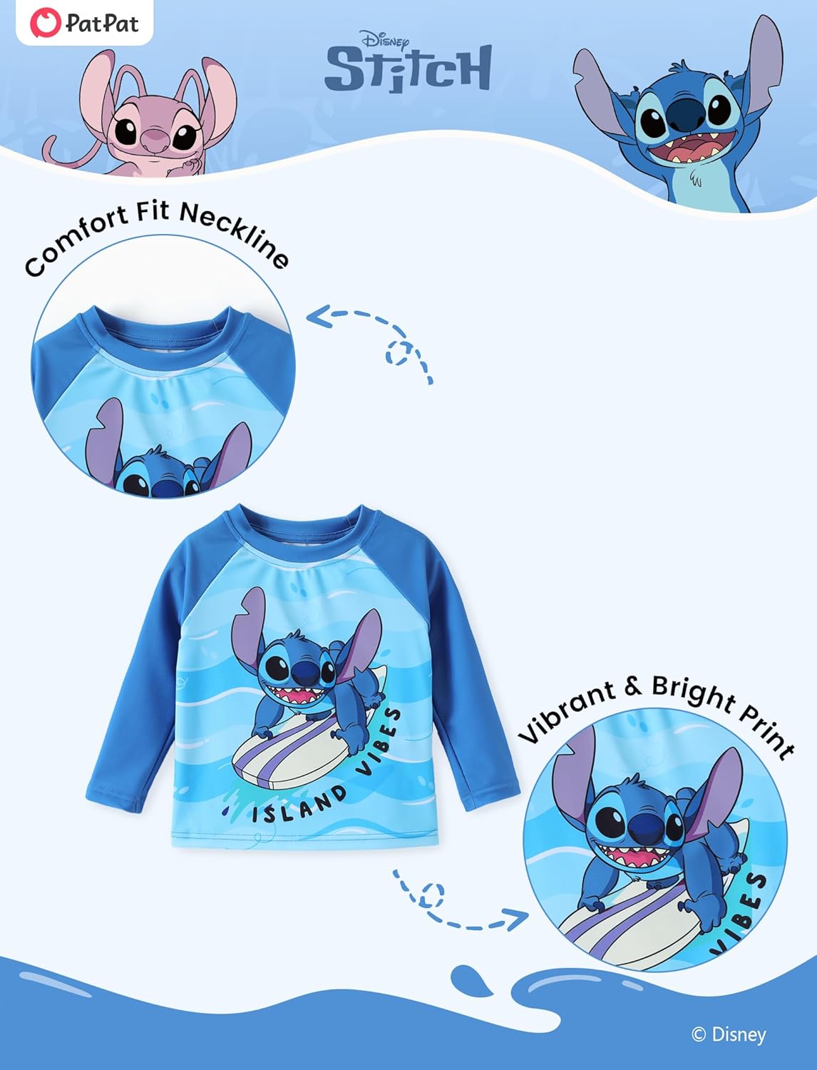 Disney Marvel Spiderman Swimsuit Rash Guard Shirt & Swim Trunks Stitch Boys Swim Set UPF 50+ Summer Kids Bathing Suit 3M-13T - Image 6