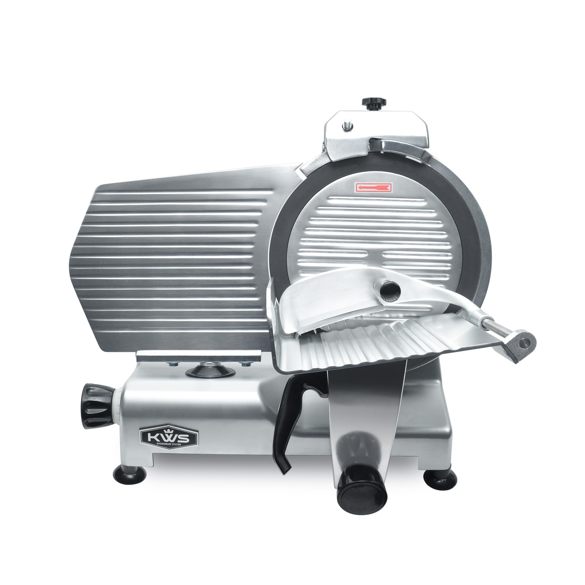 KWS MS-12NT Premium Commercial 420w Electric Meat Slicer 12-Inch Non-sticky Teflon Blade