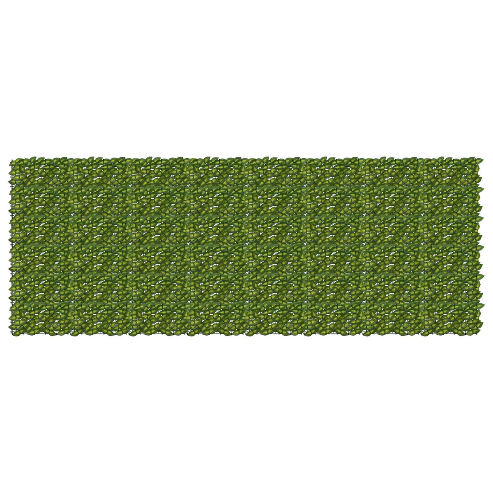 vidaXL Balkonsichtschutz mit Blättern Grün und Gelb 400 x 150 cm