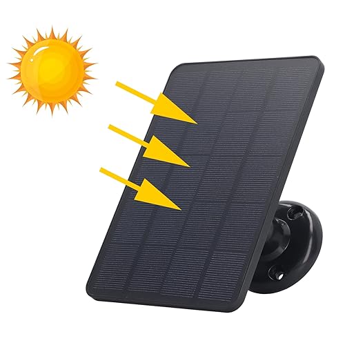 Miniatura 5 de Solar Panel, 10W Solar Panel Battery Charger Monocrystalline Silicon ABS Wide Compatibility for Fan (Black)