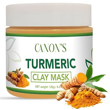 Turmeric Purifying Clay Face Mask Moisturizing & Hydrating Facial Mask with Vitamin C & Aloe Vera for Deep Pore Cleansing Skincare Mask for All Skin Types / 4.2oz