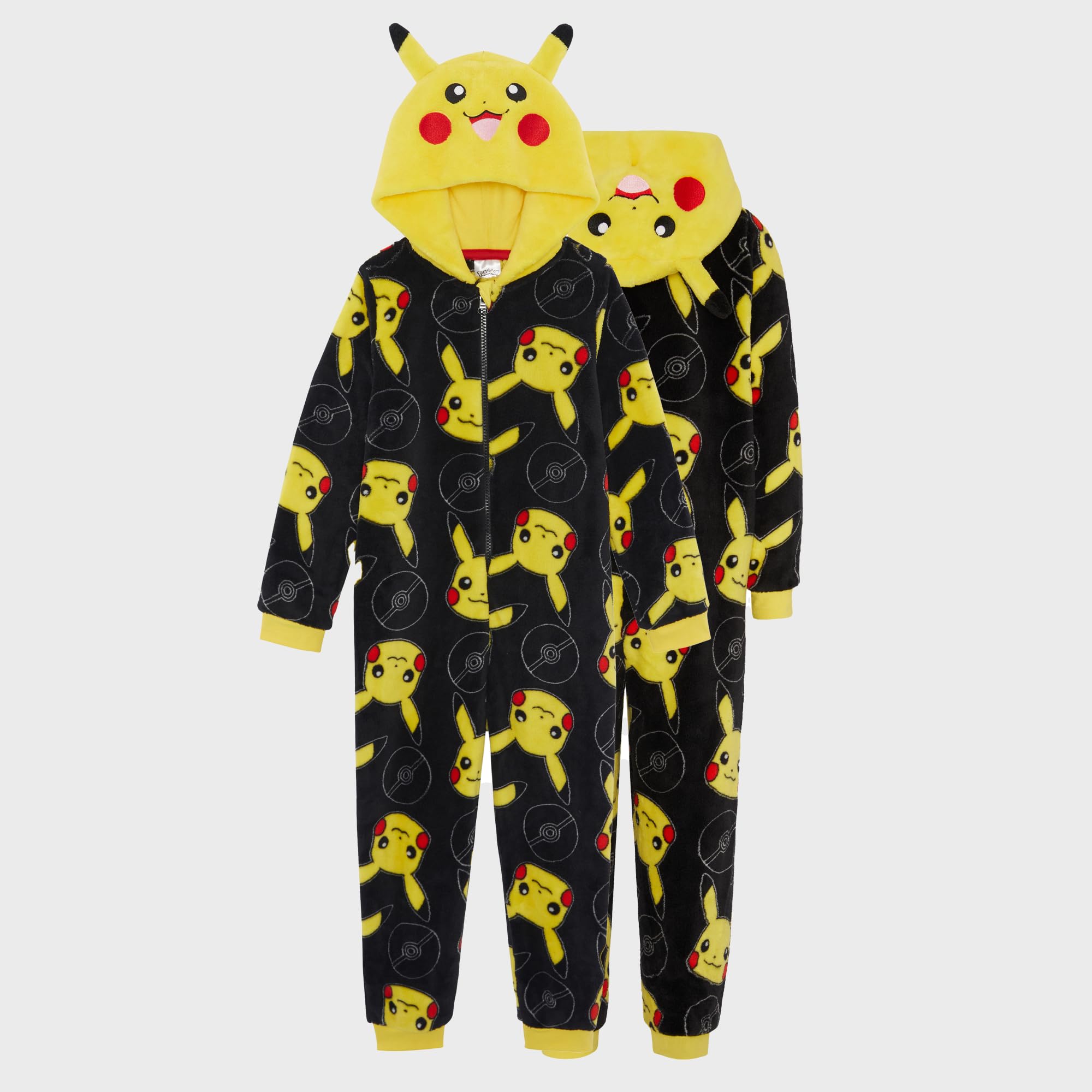 Pokémon Mono con Capucha para niños o niñas, Pijama Todo en uno, Pikachu, Charmander, Gengar, Squirtle, Snorlax o Eevee, Edad de 3 a 12 años