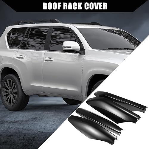 Miniatura 3 de Cubierta de protección para rieles superiorportaequipajes para Toyota Prador FJ120 2004 2005 2006 2007 2008 2009  Tapas de extremo de rieles  4