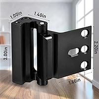 Vista 2 de Cerradura de Refuerzo de Puerta de Seguridad para el Hogar, Pestillo de Cerradura de Puerta de Seguridad a Prueba de Niños con Tope Interior, Añade