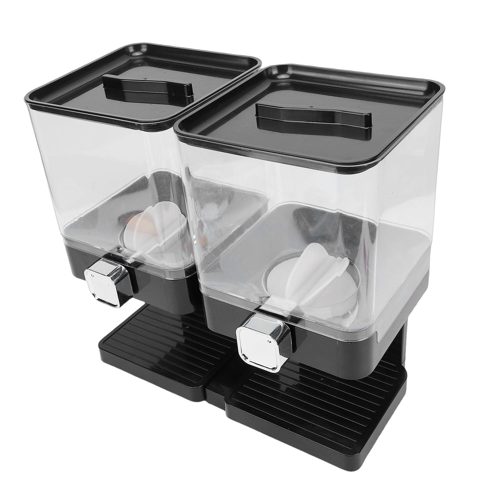 Jeanoko Dispensador de Alimentos Secos con Capacidad de 3,7L (Negra)