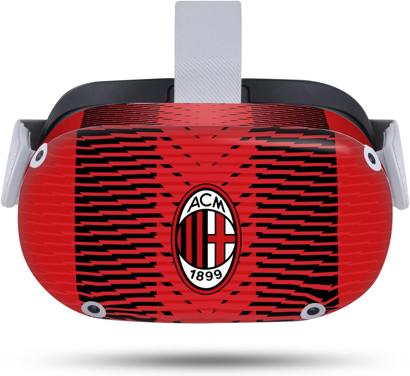 Head Case Designs Officially Licensed AC Milan Home 2023/24 Crest Kit Vinyl Sticker Skin Decal Cover Compatible with Meta Quest 2