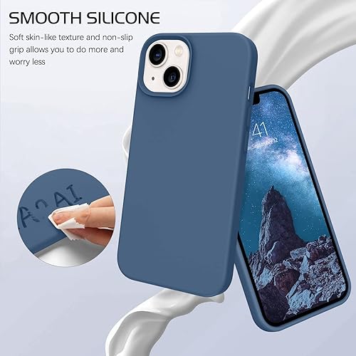 Miniatura 3 de DOMAVER Para iPhone 13 Funda De Silicona Delgada De Gel Suave De Goma De Goma De Microfibra Forro Cojín Textura Niños Hombres A Prueba De Golpes