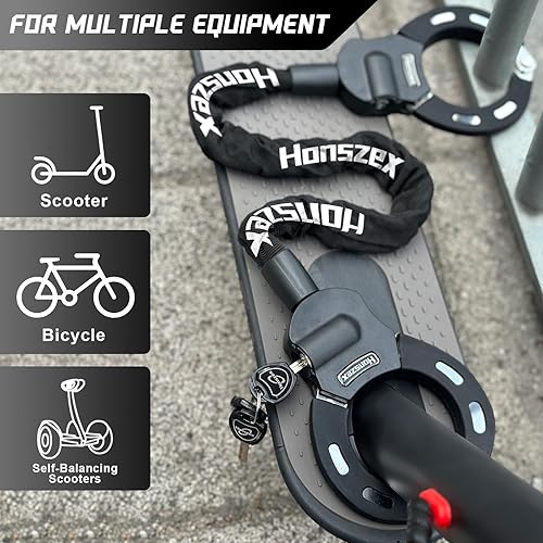 Miniatura 2 de Candados eléctricos antirrobo, soporte para teléfono y scooter E con llave, cerradura antirrobo de alta resistencia con bolsa de almacenamiento