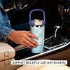 Stainless Steel Tumbler with Straw 1000ml Travel Mug with Handle Leak Proof Reusable Travel Mug Keeps Cold for 24 Hours or Hot for 12 Hours Fits in Car Cup Holder (Blue