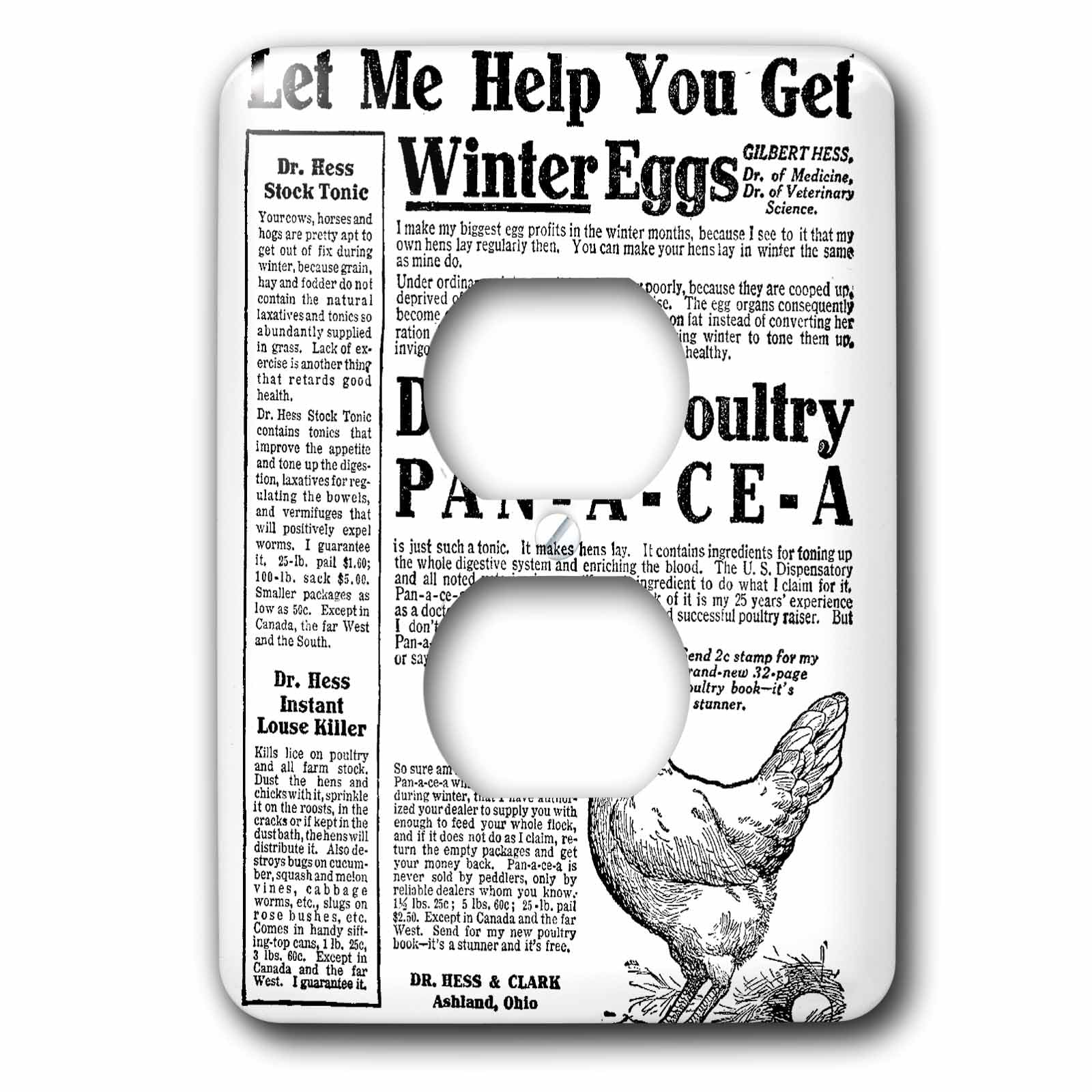 Poultry Remedy Ad Bouchon de prise pour masquer les plaques murales ternes