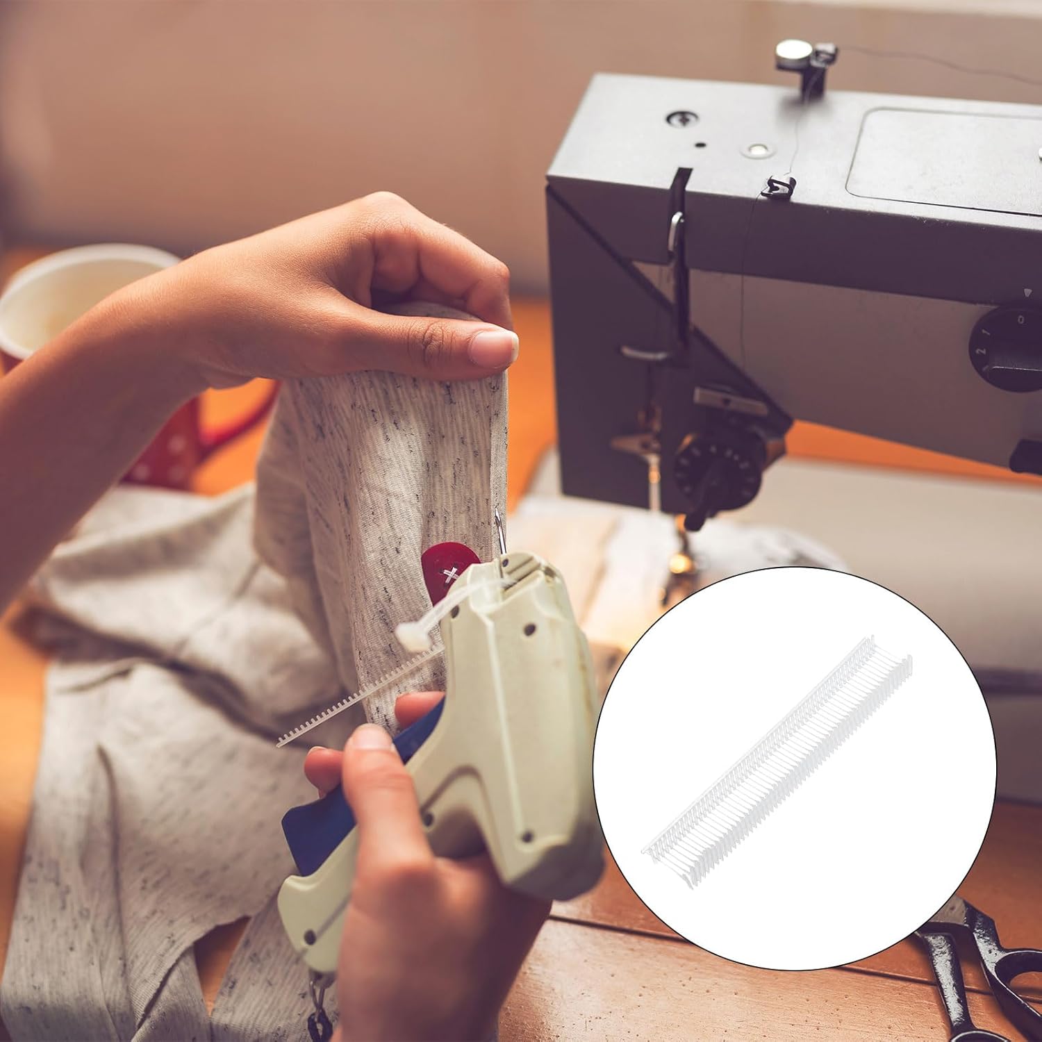 MECCANIXITY 3000pcs Standard Tagging Gun Fasteners 0.7x0.3 Inch Plastic Tags Clothing Tags Transparent 12mm/0.5inch Tags Barbs Attachments for All Standard Price Tag Gun - Image 6