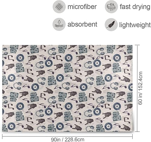 Miniatura 3 de KLL Music 80s Retro Throw Blanket 60x90 Inches Microfiber All Season Use Blanket for Bed, Home Decor, Picnic