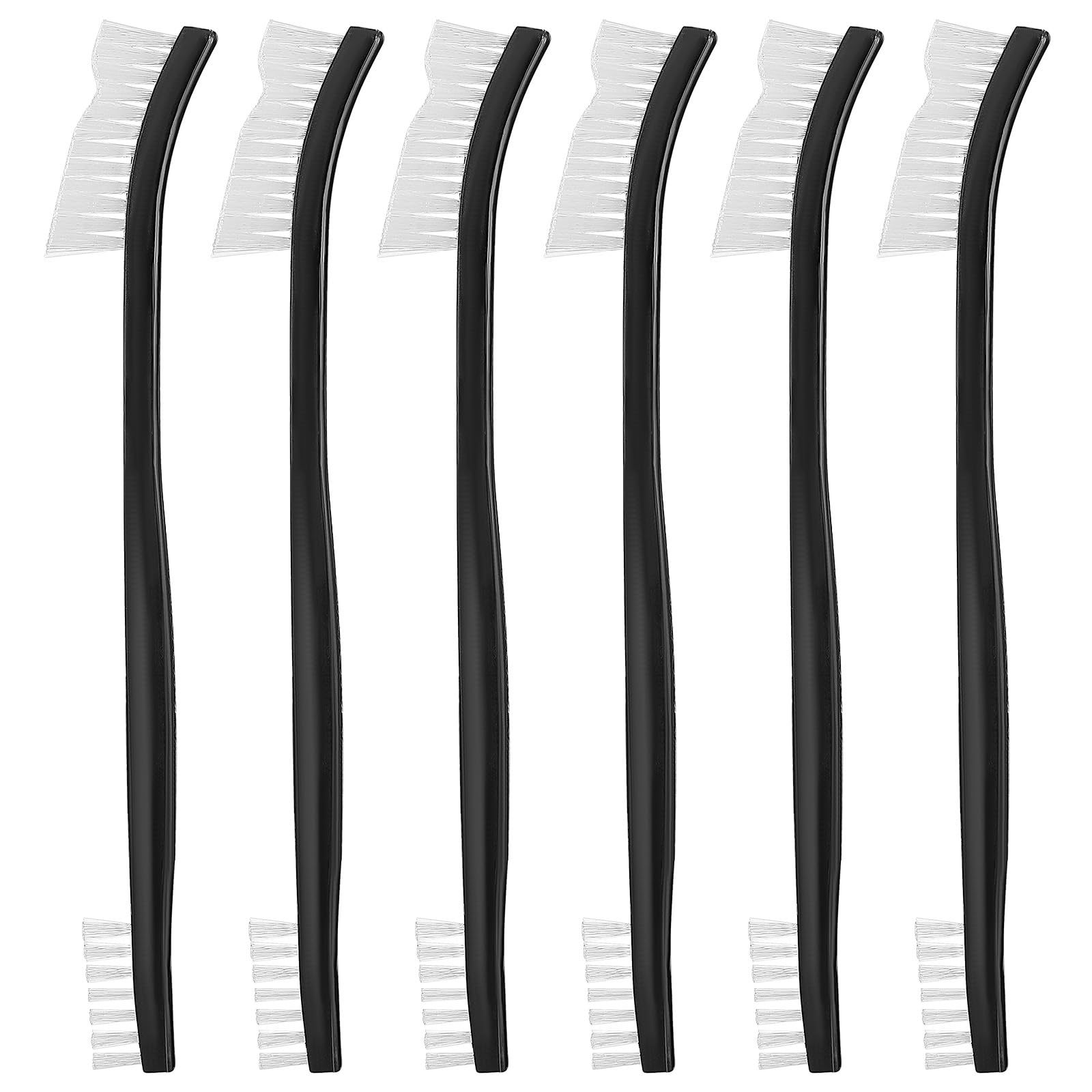 6 PCS Double-Ended Cleaning Brushes Set, Nylon Bristles Small Detailing Crevice Brush Mini Stiff Bristles Brushes for Detailed Cleaning of Jewelry, Cars, Kitchen, Small Spacesnt
