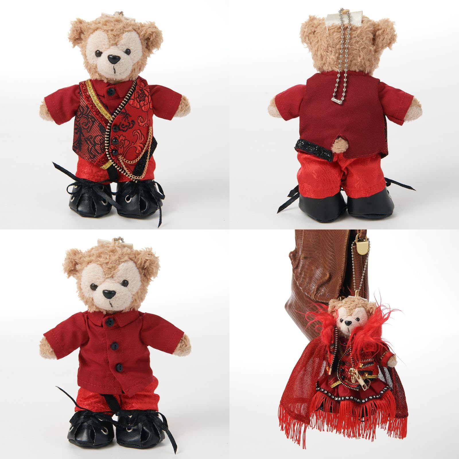 確認用　ダッフィー ぬいばコスチューム Amazon.co.jp: [atelier_memory] B858 ぬいぐるみ用衣装 Honey 赤衣装